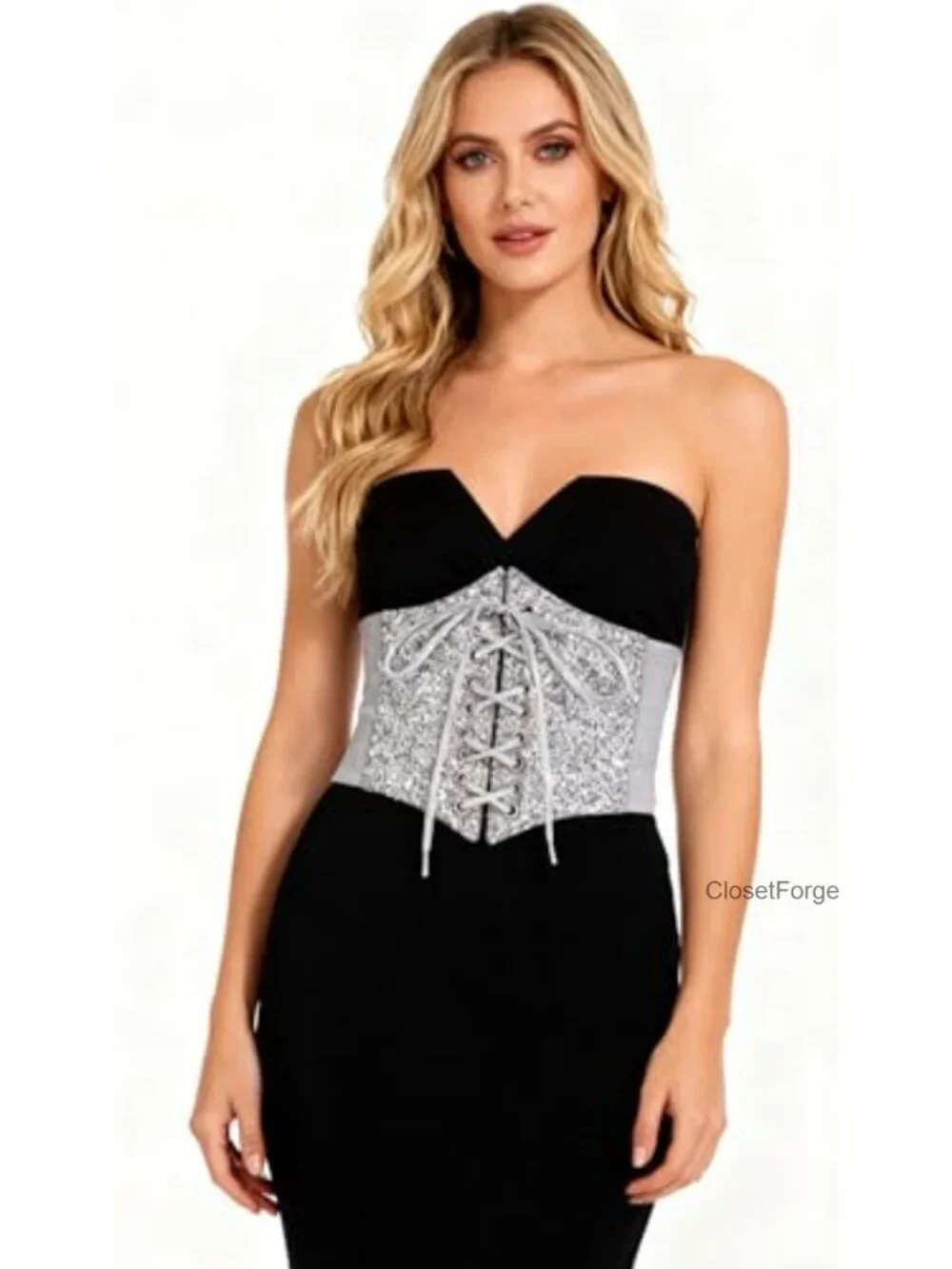 Wide Elastic Corset Tie Waspie Belt PU Leather Lace-up Waist Bodyshaper